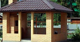 Беседка из кирпича под ключ в Крымске цена от 3203 рублей - Строй-Крм