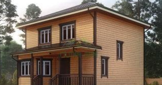 Двухэтажный дом из бруса в Крымске от Строй-Крм - строительство от 134303 руб.