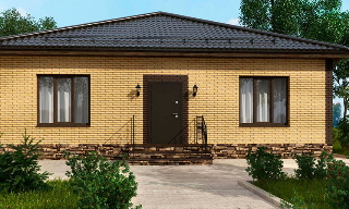 Проекты одноэтажных домов из кирпича | Строй-Крм - Крымск от 3616 рублей