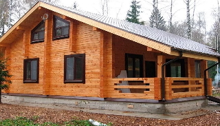 Проекты домов из бруса с террасой в Крымске - Закажите от 309930 рублей